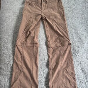 Prana Tan Straight Leg Convertible Pants